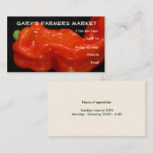 Red Bell Pepper Visitekaartje (Voorkant / Achterkant)