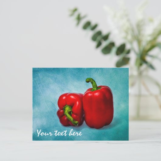 Red Bell Peppers Briefkaart (Staand voorkant)