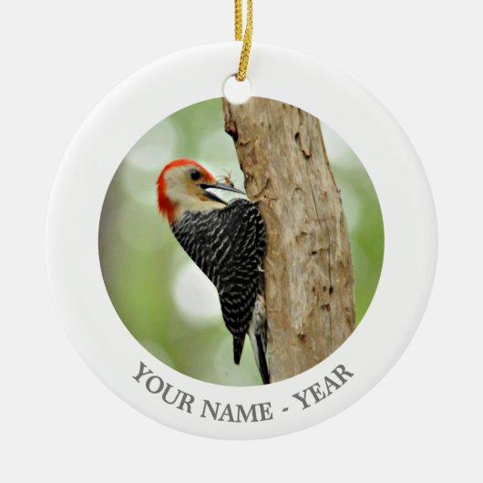 Red-Bellied Woodpecker Keramisch Ornament (Voorkant)
