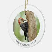Red-Bellied Woodpecker Keramisch Ornament (Links)