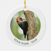 Red-Bellied Woodpecker Keramisch Ornament (Achterkant)