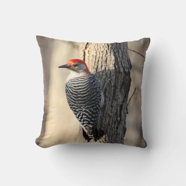 Red Bellied Woodpecker Kussen (Voorkant)