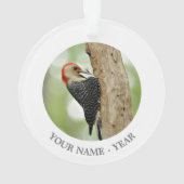 Red-Bellied Woodpecker Ornament (achterkant)