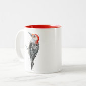 Red-bellied Woodpecker Tweekleurige Koffiemok (Voorkant links)