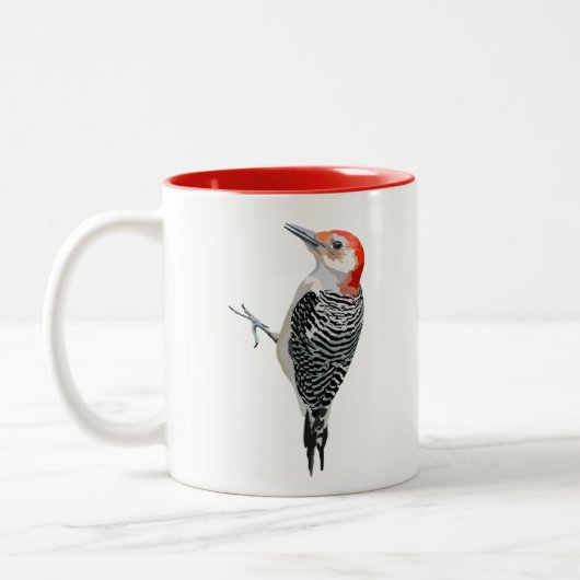 Red-bellied Woodpecker Tweekleurige Koffiemok (Links)