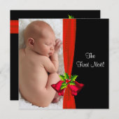 Red Bells Baby's eerste kerstkaart (Voorkant / Achterkant)