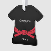 Red Belt Karate Ornament (voorkant)