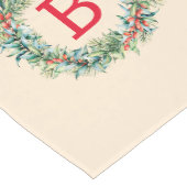 Red Berries & Evergreens Kerstmis 2 Medium Tafelloper (Hoek)