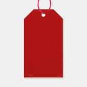Red Berries Greenery kerstfeestdag Cadeaulabel (Achterkant)