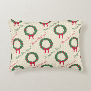 Red Berries Holly Merry kerst Accent Kussen