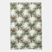 Red Berries Kerst Keukenhanddoek (Verticaal)