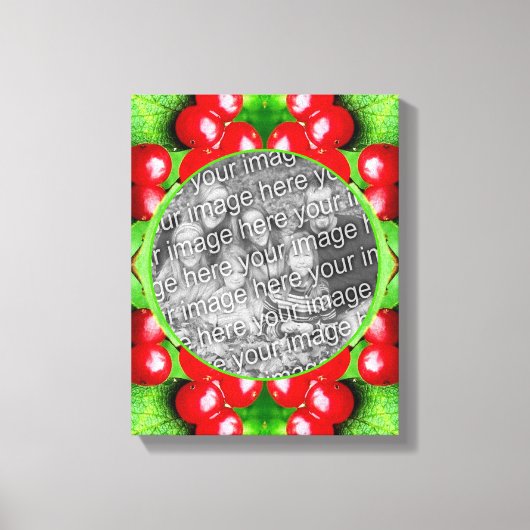 Red Berries Natuur Lijst Creëer Uw eigen foto Canvas Afdruk (Voorkant)