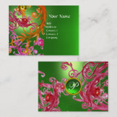 RED BERRIES SWIRLS GEMSTONE green Visitekaartje (Voorkant / Achterkant)