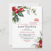Red Berries Une joyeuse Petite Invitation Baby sho (Devant)