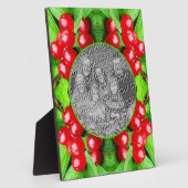 Red Berries With Raindrops Nature Add Your Photo Fotoplaat (Zijkant)