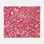 Red Berry Bliss Fleece Blanket Deken (Voorkant (Horizontaal))