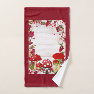 Red Berry Garden Toadstool Kind Handdoek