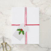 Red Berry Holly Cadeaulabel (Met Touw)
