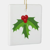 Red Berry Holly Keramisch Ornament (Rechts)