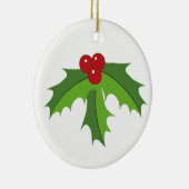 Red Berry Holly Keramisch Ornament (Rechts)