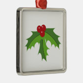 Red Berry Holly Metalen Ornament (Rechts)