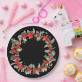 Red Berry kerst met feestdag Papieren Bordje (Feest)