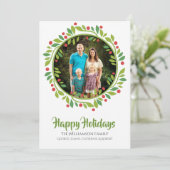 Red Berry kerstkaart (Staand voorkant)