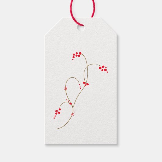 Red Berry Label Set Cadeaulabel (Voorkant)