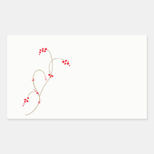 Red Berry Rectangle Sticker