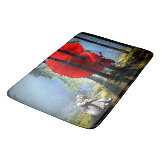 Red Betta Fish Badmat (Gekanteld)