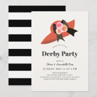 Red Big Pet Rozen Derby Party Invitation