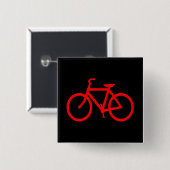 Red Bike Vierkante Button 5,1 Cm (Voorkant /achterkant)