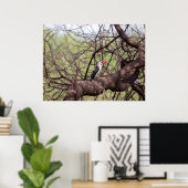 Red-billed Hornbill — Sentinel van de Savanne Poster (Thuiskantoor)