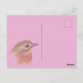 Red-Billed Leiothrix Bird—vereenvoudigd Briefkaart (Achterkant)