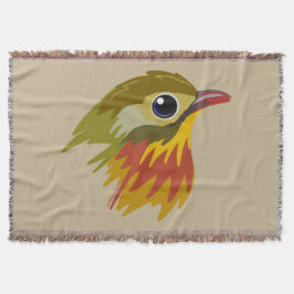 Red-Billed Leiothrix Bird—vereenvoudigd Deken