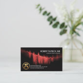 Red Binary Codes Digital Wave Data Scientist Visitekaartje (Staand voorkant)