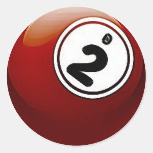 Red BINGO Ball Stickers