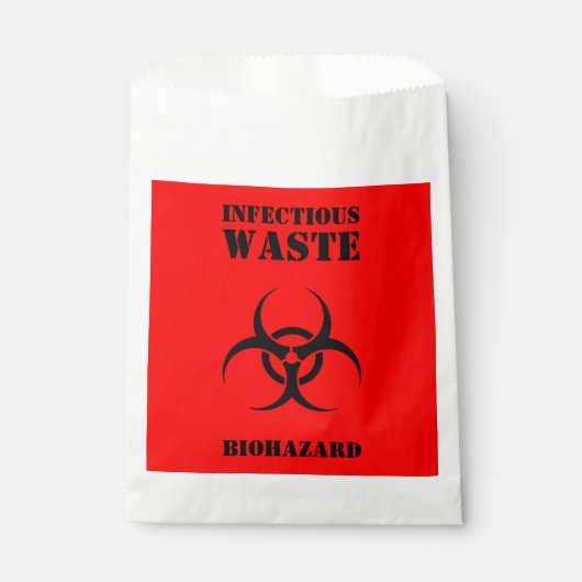 Red BIOHAZARD Infectieuze Afval Trick or treat Tas Bedankzakje (Voorkant)