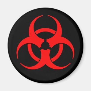 Red Biohazard Symbol Magnet Magneet