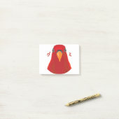 Red birb "GUMI" Post-it® Notes (Op bureau)