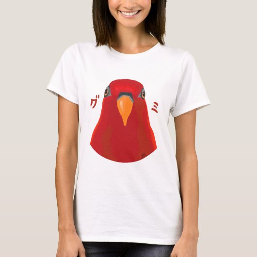 Red birb "GUMI" T-shirt (Voorkant)