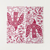 Red Bird Art Wandkleed (Voorkant (horizontaal))