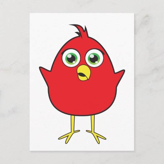 Red Bird Briefkaart (Voorkant)