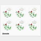 Red Bird Christmas Custom Bakken Stickers (Vel)