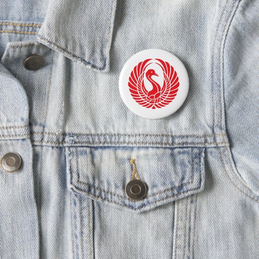 Red Bird Nest Buttonnen & Patches Ronde Button 5,7 Cm (In situ)