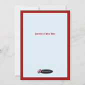 Red Bird on Branch - Invitations de douche nuptial (Dos)
