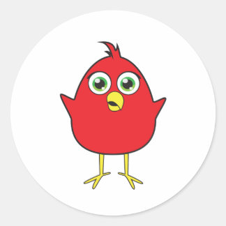 Red Bird Ronde Sticker