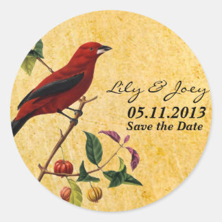 Red Bird Ronde Sticker