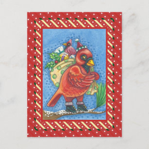 RED BIRD SANTA, GOOD CHRISTMAS CARDINAL FEESTDAGENKAART