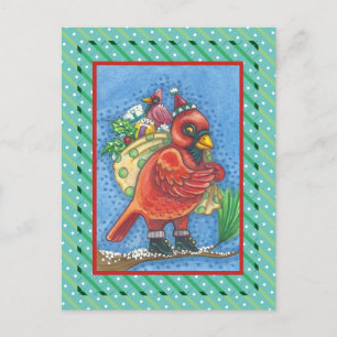 RED BIRD SANTA, GOOD CHRISTMAS CARDINAL FEESTDAGENKAART